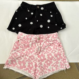 Zara & pacsun girl jean shorts.